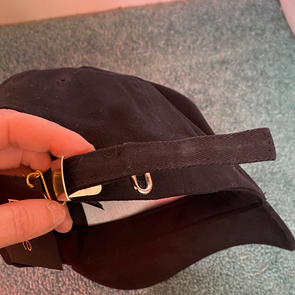 Bebe Black Cap with Rhinestone Embellishment - Picture 13 of 17